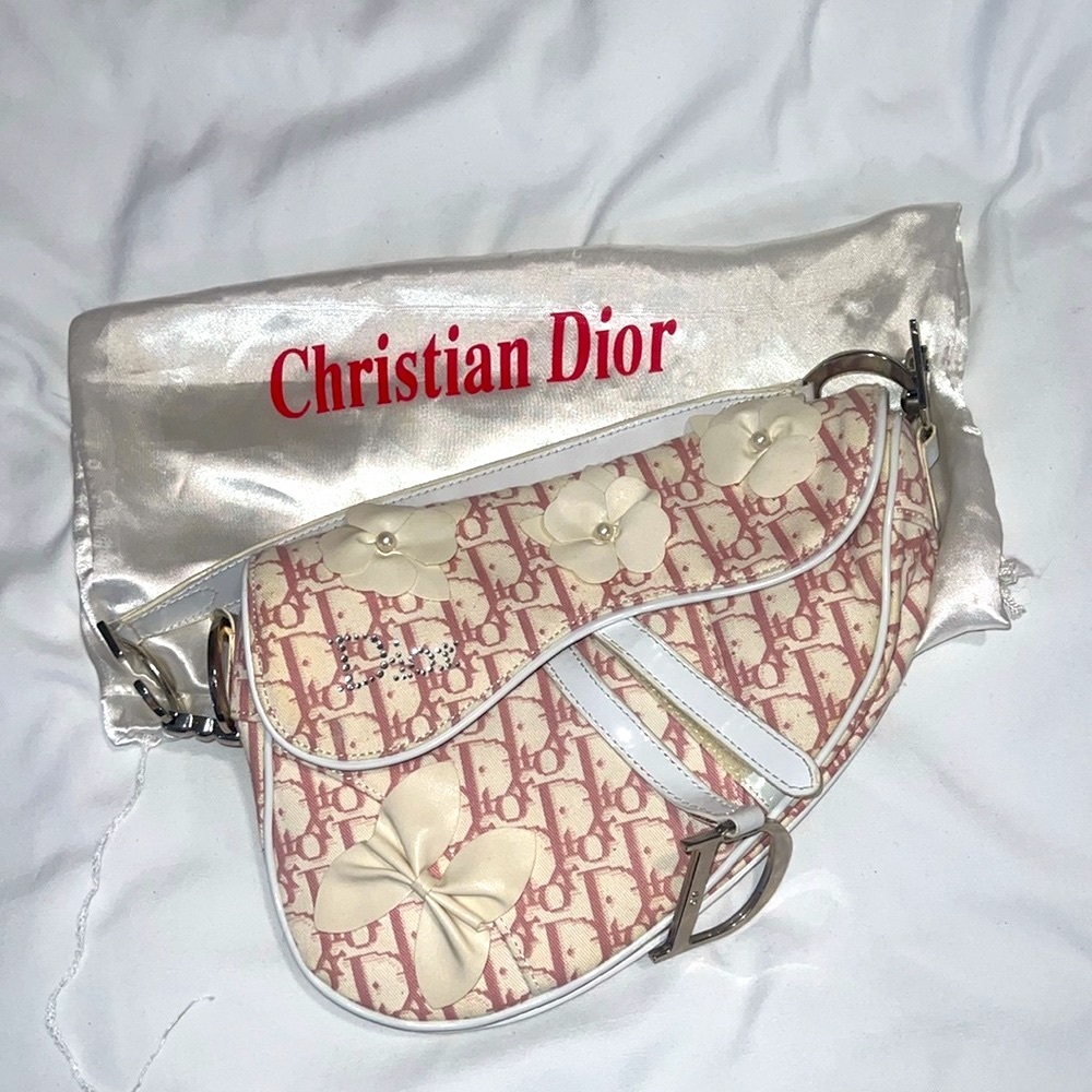 Vintage Christian Dior Authentic Trotter Saddle Hand Bag Pouch
